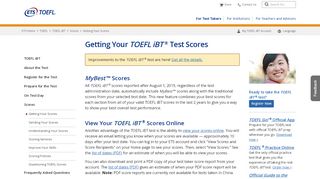 
                            2. TOEFL iBT: Get Scores