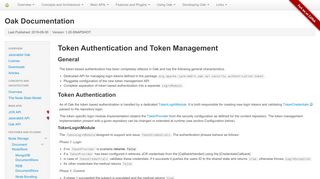 
                            3. Token Authentication and Token Management - Jackrabbit Oak