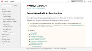 
                            4. Token-Based API Authentication - Xandr Documentation - AppNexus