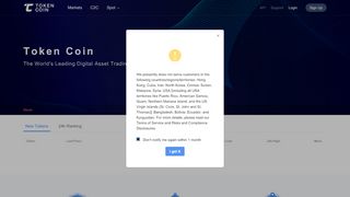 
                            7. Token Coin - The World's Leading Digital Asset Trading ...