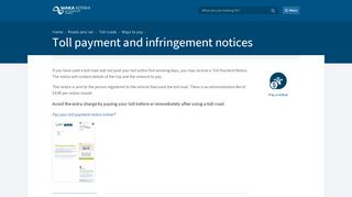 
                            8. Toll payment and infringement notices | NZ …