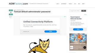 
                            4. Tomcat default administrator password | ADMFactory