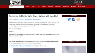 
                            9. Tomorrow Is Doctor Who Day - Where Will You Be? - Bleeding Cool