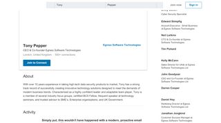 
                            9. Tony Pepper - CEO & Co-founder - Egress Software Technologies ...