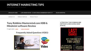 
                            7. Tony Robbins Mastermind.com - KBB & Mindmint software Review