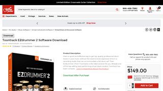 
                            6. Toontrack EZdrummer 2 Software Download | Guitar Center