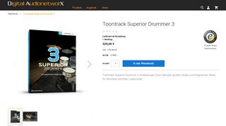 
                            3. Toontrack Superior Drummer 3 - Digital AudionetworX