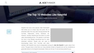 
                            3. Top 10 Alternative Sites Like KeepVid to Download Online ...