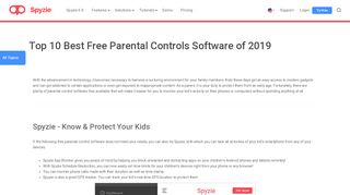 
                            7. Top 10 Best Free Parental Controls Software of 2019 - Spyzie