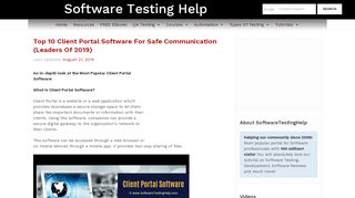 
                            10. Top 10 Client Portal Software for Safe Communication (Leaders of 2019)
