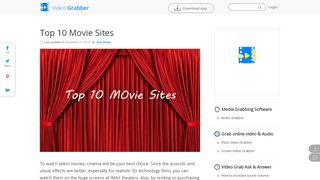 
                            3. Top 10 movie sites, top free online movie sites - Video Grabber