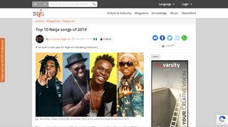 
                            7. Top 10 Naija songs of 2019 | Music In Africa