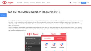 
                            7. Top 15 Free Mobile Number Tracker in 2018 - spyzie.com