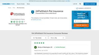 
                            5. Top 187 Reviews about 24PetWatch Pet Insurance