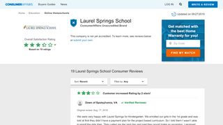 
                            4. Top 19 Reviews about Laurel Springs School - ConsumerAffairs