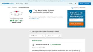 
                            7. Top 20 Reviews about The Keystone School - ConsumerAffairs.com