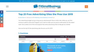 
                            5. Top 25 Free Advertising Sites the Pros Use 2019 - Fit Small Business