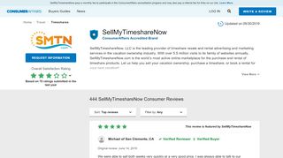 
                            5. Top 434 Reviews about SellMyTimeshareNow