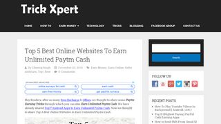 
                            8. Top 5 Best Online Websites To Earn Unlimited Paytm Cash ...