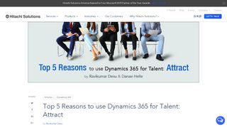
                            7. Top 5 Reasons to use Dynamics 365 for Talent: Attract