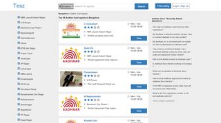 
                            9. Top 59 Aadhar card agents in Bangalore | Tesz