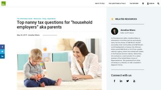 
                            2. Top nanny tax questions | H&R Block Newsroom