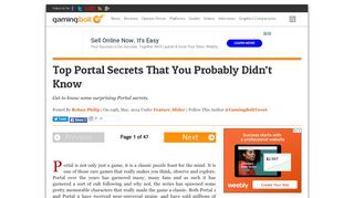 
                            3. Top Portal Secrets That You Probably Didn't Know - GamingBolt