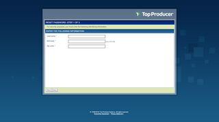 
                            3. Top Producer 8i - Login - Forgot Password