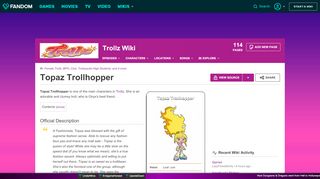 
                            4. Topaz Trollhopper | Welcome to the Trollz World Wiki ...