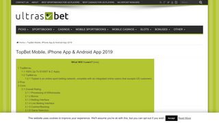 
                            6. TopBet Mobile, iPhone App & Android App 2019 - …