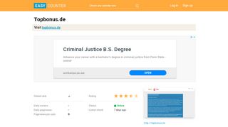 
                            7. Topbonus.de: Die Domain topbonus.de steht zum Verkauf