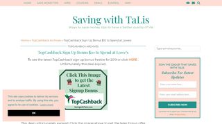 
                            5. TopCashback Sign Up Bonus $10 to Spend at …