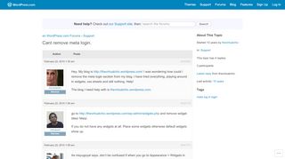 
                            9. Topic: Cant remove meta login. | WordPress.com Forums