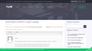
                            4. Topic: [solved] Custom Login page | Pydio