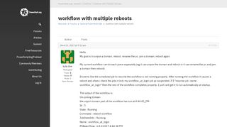 
                            8. Topic: workflow with multiple reboots | PowerShell.org