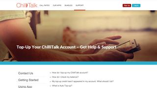 
                            8. Topping up with ChilliTalk - ChilliTalk FAQ