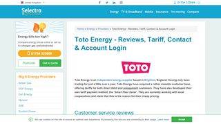 
                            4. Toto Energy - Reviews, Tariff, Contact & Account Login