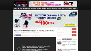 
                            8. Touch n Go RFID fitment now at 9 malls, just walk-in - Paul Tan