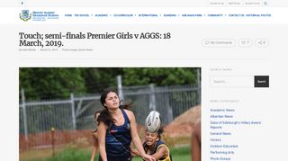 
                            8. Touch; semi-finals Premier Girls v AGGS: 18 March, 2019. - Mount ...