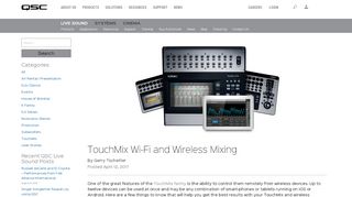 
                            3. TouchMix Wi-Fi and Wireless Mixing – Live Sound