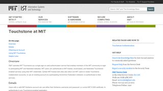 
                            4. Touchstone at MIT | Information Systems & Technology