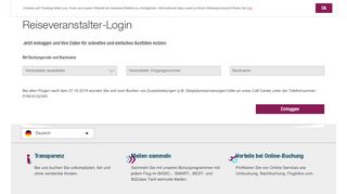 
                            3. Tour operator login - eurowings.com