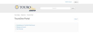 
                            4. TouroOne Portal – Touro College