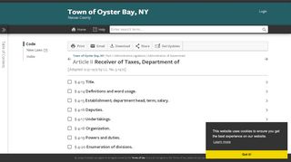 
                            6. Town of Oyster Bay, NY Receiver of Taxes, Department of - eCode360