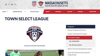 
                            5. Town Select League | Massachusetts Youth Soccer