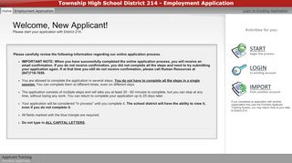 
                            9. Township High School District 214 - Employment Application