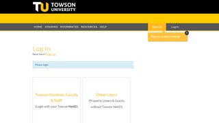 
                            7. Towson University | Off Campus Housing Search | Account Login