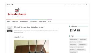 
                            8. TP-Link Archer C20 detailed setup | KENOSTECH.COM