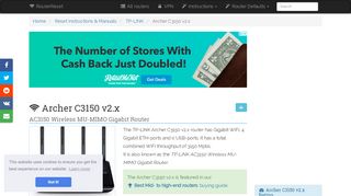 
                            7. TP-LINK Archer C3150 v2.x Default Password & Login, Manuals ...