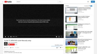 
                            11. Tp link TL WR941ND router Manually setup - YouTube